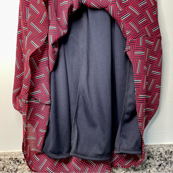 SOLD Banana Republic Wrap Halter Midi Dress Size 6 Basketweave Red - Picture 8 of 11